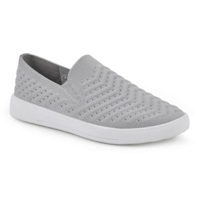 White Mountain Courage Knit Sneaker-Light Grey