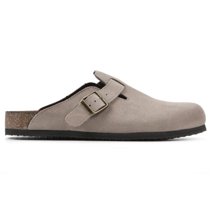 White Mountain Bari Leather Footbeds Clog-Taupe [WMW2724b] - $59.95 ...